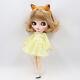 12 Factory Blythe Nude Doll Cute Gold Mix Short Curly Hair Matte Face Eyebrows