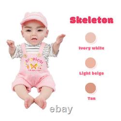 17.7 Realistic Infant Baby Doll Full Silicone Reborn baby Toys Birthday Gifts