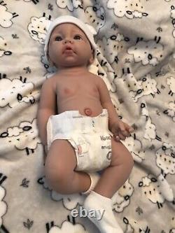 17 Full Body Silicone Reborn Baby Girl Soft Floppy Newborn Infant Bath Powder