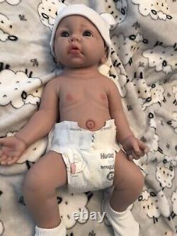 17 Full Body Silicone Reborn Baby Girl Soft Floppy Newborn Infant Bath Powder