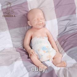 18.5Baby Reborn Doll Realistic Real Girl Soft Full Body Silicone Doll Unpainted