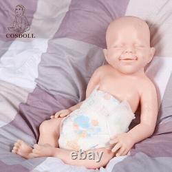 18.5Baby Reborn Doll Realistic Real Girl Soft Full Body Silicone Doll Unpainted