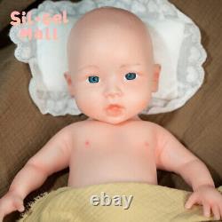 18.5 Adorable Girl Soft Silicone Body Baby Doll Reborn Baby Dolls Can Drink&Pee