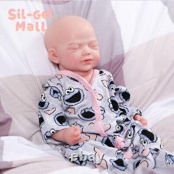 18.5 Closed Eyes Sleeping Reborn Silicone Girl Dolls WithDrink-Wet System Newborn