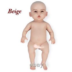 18.5 Full Silicone Reborn Baby Doll Soft Silicone Newborn Doll for infant Gift