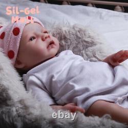 18.5 Reborn Boy Dolls Handmade Silicone Baby Dolls WithRooted Hair Newborn Baby