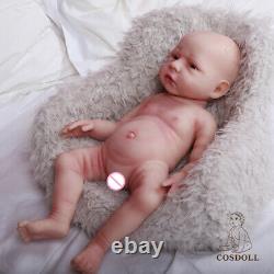 18.5 in Full Soft Platinum Silicone Baby Dolls Handmade Newborn Baby Girl Doll