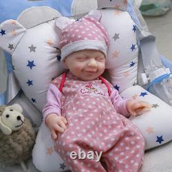 18.5inch Full Body Silicone Reborn Dolls Lovely Newborn Baby Girl Xmas Gift Toy