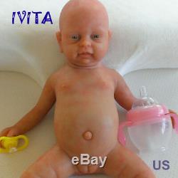18'' Full Body Silicone Reborn Baby GIRL Doll Cute Infant Green Eyes Gift