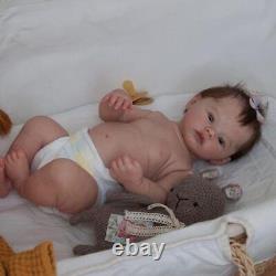 18 Full body Vinyl Boy Reborn Doll Newborn Baby Soft Mohair Handmade XMAS GIFT