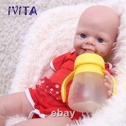 18'' Infant Full Body Silicone Girl Doll Lifelike Pretty Baby Soft Body Doll