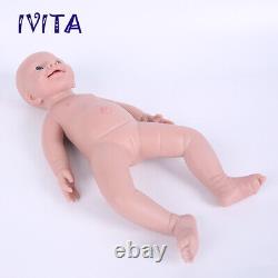18'' Infant Full Body Silicone Girl Doll Lifelike Pretty Baby Soft Body Doll