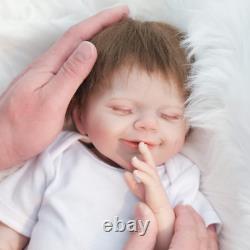 18 Reborn Baby Dolls, Realistic Newborn Girl, Soft Full Body Silicone 3+