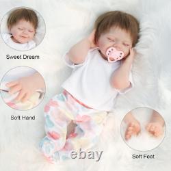 18 Reborn Baby Dolls, Realistic Newborn Girl, Soft Full Body Silicone 3+