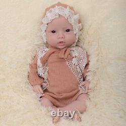 18 Reborn Doll Full Body Silicone Newborn Doll Lifesize Baby Girl HandMade Doll