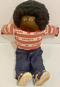 1978 Little People CABBAGE PATCH KIDS, Xavier Roberts, Soft Sculpture, RARE Afro