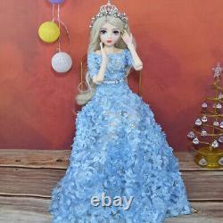 1/3 BJD 24 inch Height Princess Girl Doll with Eyes Wigs Shoes Clothes Full Set