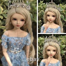 1/3 BJD 24 inch Height Princess Girl Doll with Eyes Wigs Shoes Clothes Full Set