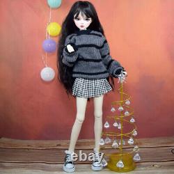 1/3 BJD Doll 22 inch Fashion Girl Doll with Sweater Clothes Dress Shoes Full Set