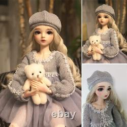 1/3 BJD Doll Kids Toys with Eyes Wigs Clothes Shoes Upgrade Face Makeup Lifelike
