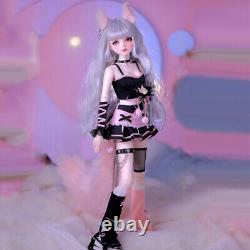 1/3 BJD Doll Toy Full Set 22 in Height Girl Body Removable Fashion Clothes Wigs