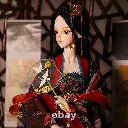 1/3 Ball Jointed Female Body 60cm BJD Girl Dolls with Full Set Clothes Elegant