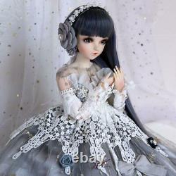 1/3 Ball Jointed Girl 24 BJD Doll With Princess Dress Clothes Outfits FULL SET