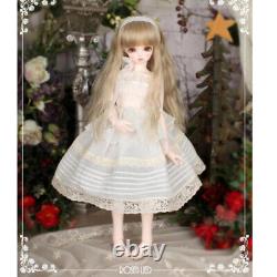1/4 BJD Doll Free Eyes Resin Ball Jointed Girl Gift Face Makeup Wig Toy Full Set