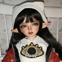 1/4 BJD Girl Doll Goblin Head Resin Bare Ball Jointed Doll + Eyes + Face Make up