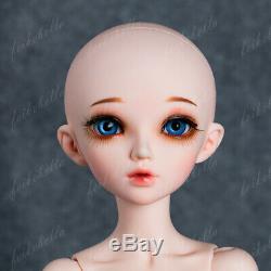 1/4 BJD Girl Dolls 16.5in Tall Resin Unpainted Doll + Random Eyes + Face Makeup