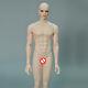 1/4 Bjd Sd Dolls 19in Handsome Boy Male Resin Bare Doll + Eyes + Face Makeup