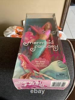 2002 New Rare Barbie Mermaid Fantasy Kayla Pink Hair And Accessories NRFB