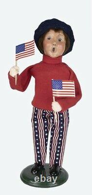2022 Byers Choice Caroler Spring Summer American Patriotic Boy Doll Brand New