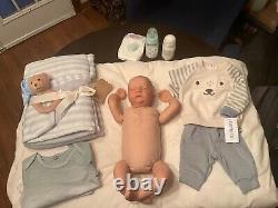 21 Realistic Reborn Baby Doll Cloth Body Vinyl Boy Doll Newborn Baby Kids Gift