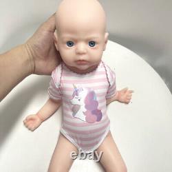 22Full Body Platinum Silicone Baby Doll Reborn Female Dolls Unpainted US Stock