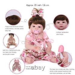 22 Lifelike Reborn Baby Doll Handmade Silicone Full Body Vinyl Newborn Dolls