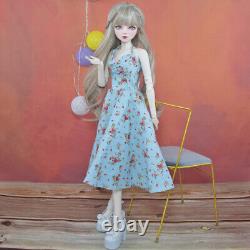 22 inch Pretty Girl Doll Toy 1/3 BJD Doll + Dress Curly Wigs Handpainted Makeup