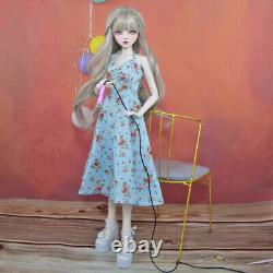 22 inch Pretty Girl Doll Toy 1/3 BJD Doll + Dress Curly Wigs Handpainted Makeup