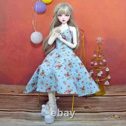 22 inch Pretty Girl Doll Toy 1/3 BJD Doll + Dress Curly Wigs Handpainted Makeup