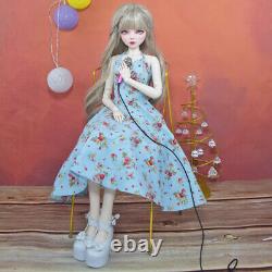 22 inch Pretty Girl Doll Toy 1/3 BJD Doll + Dress Curly Wigs Handpainted Makeup