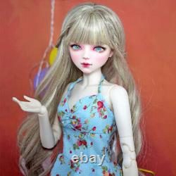 22 inch Pretty Girl Doll Toy 1/3 BJD Doll + Dress Curly Wigs Handpainted Makeup