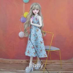 22 inch Pretty Girl Doll Toy 1/3 BJD Doll + Dress Curly Wigs Handpainted Makeup