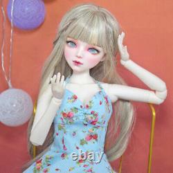 22 inch Pretty Girl Doll Toy 1/3 BJD Doll + Dress Curly Wigs Handpainted Makeup