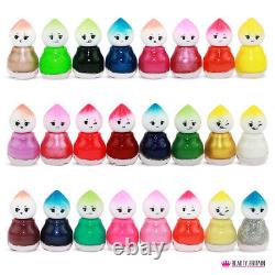 24 Bottles x Nail Polish Baby Doll Shape 24 Different Colours (Set B) Gift Box