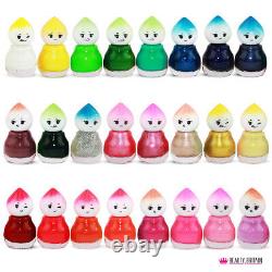 24 Bottles x Nail Polish Baby Doll Shape 24 Different Colours (Set B) Gift Box