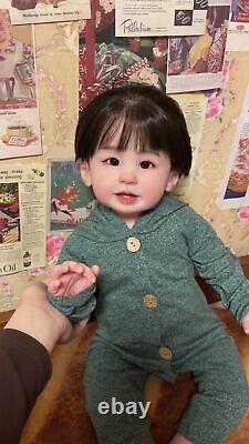 28inch Reborn Toddler Boy Doll Lifelike Realsitic Handmade Rooted Hair Toys GIFT