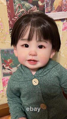 28inch Reborn Toddler Boy Doll Lifelike Realsitic Handmade Rooted Hair Toys GIFT