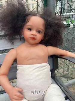 30 Huge Reborn Baby Dolls Brown Skin Painted Kit Unassembled African Girl Toys