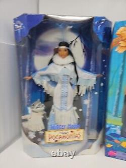 3 New RARE Disney Pocahontas John Smith SPIRIT OF LOVE Kocoum & Winter Moon Doll
