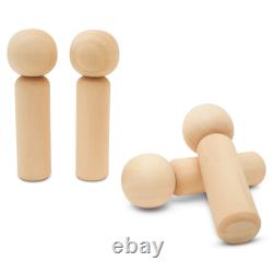 4-3/4 Kokeshi Dolls, Unfinished Wooden Peg Dolls for Crafts Woodpeckers